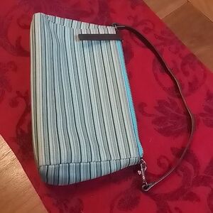 Banana Republic clutch purse in turquoise/aqua/taupe/chocolate